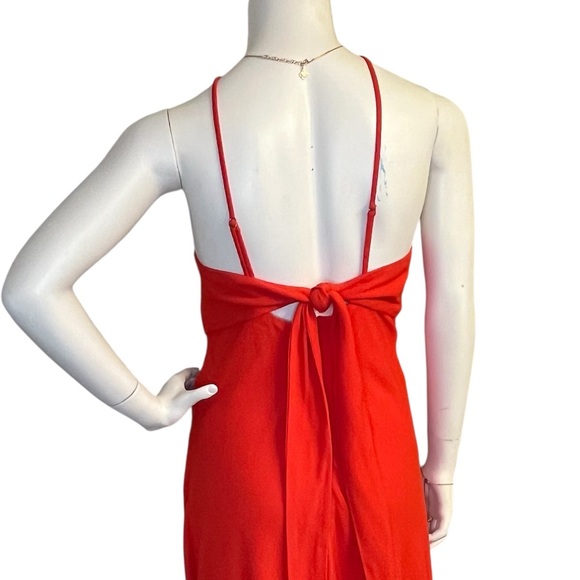 ASTR the Label Red Charisma Fitted Mermaid Style Crepe Tie Back Dress Romantic - Picture 6 of 14
